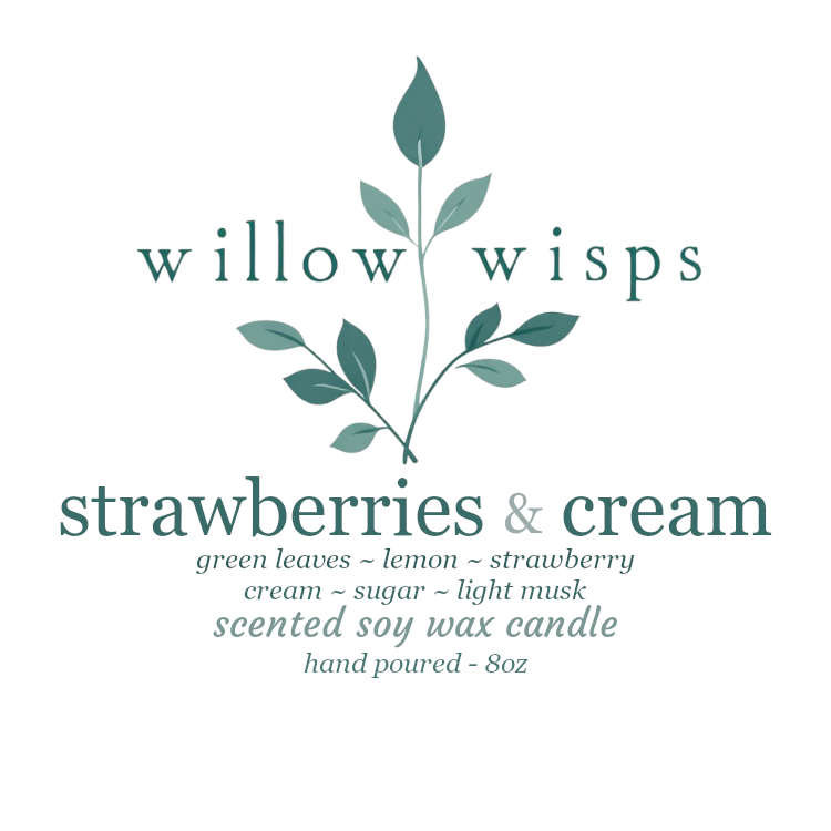 Strawberries & Cream 8oz Iridescent Candle