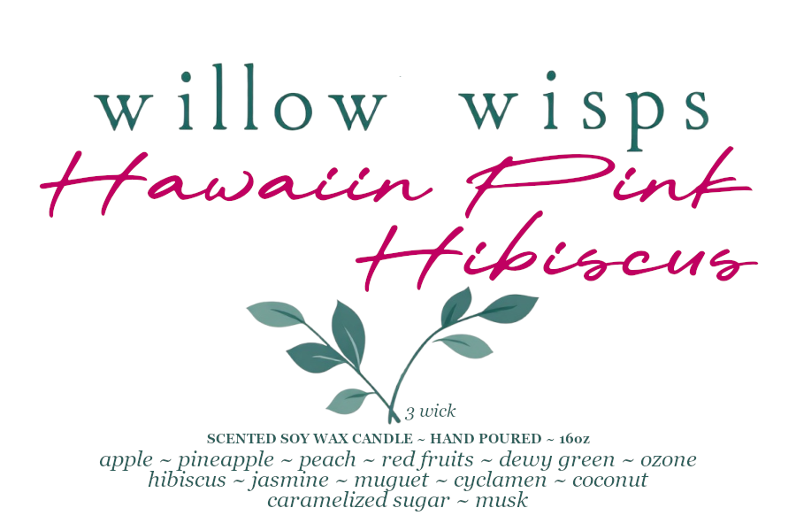 Hawaiian Pink Hibiscus 16oz 3-Wick Candle