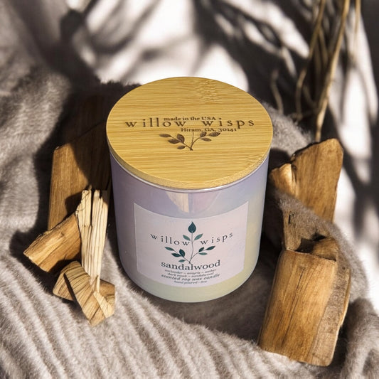 Sandalwood 8oz Iridescent Candle