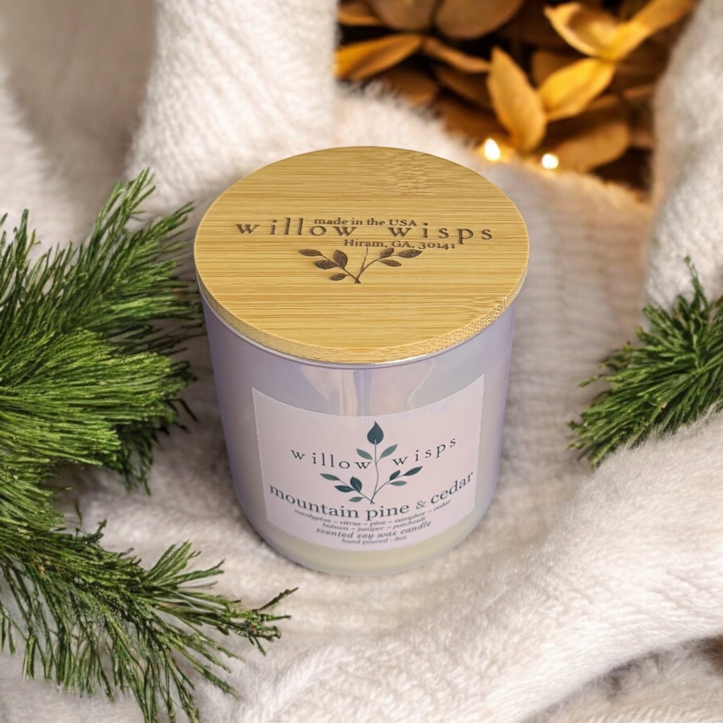 Mountain Pine & Cedar 8oz Iridescent Candle