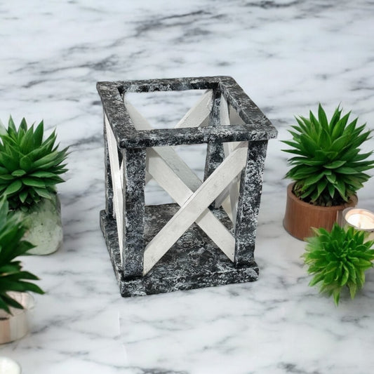 Rustic Candle Lantern - Marble